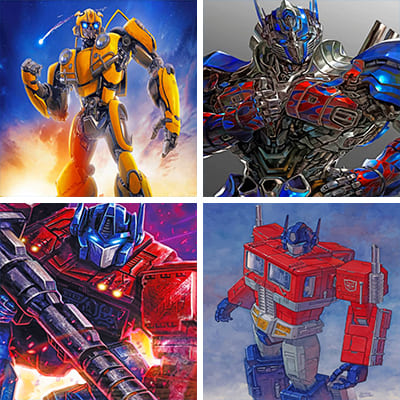 transformers painting by numbers