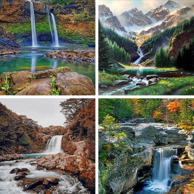waterfalls painting by numbers