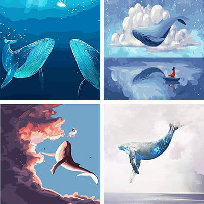whale painting by numbers