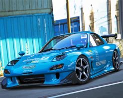 Blue Rx 7 paint by numbers