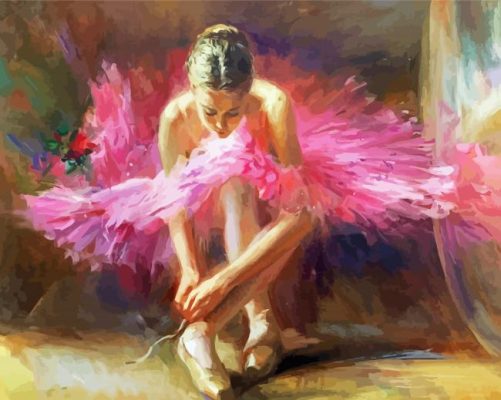 Pink Ballerina  paint by numbers