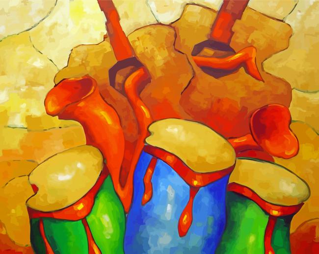 Conga Drums Art paint by numbers