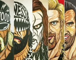 NWO Wrestling Faces paint by numbers