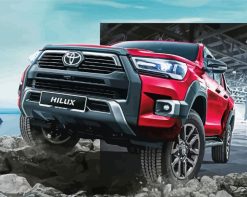 Red Toyota Hilux Car paint by numbers