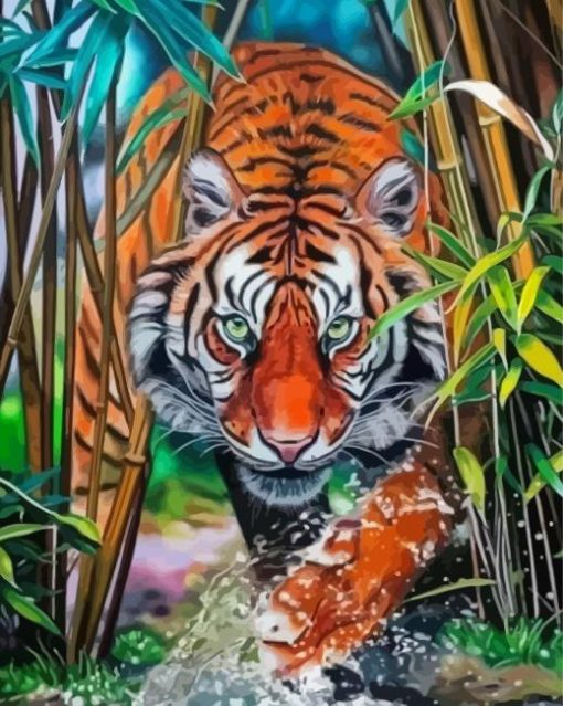 Sneaky Tiger paint by numbers