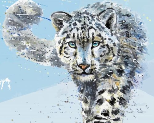 Snow Leopard paint by numbers