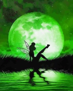 Tinker Bell Silhouette paint by numbers