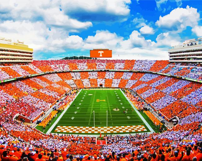 Tennessee Volunteers Football Match paint by numbers