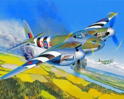 War De Havilland Mosquito paint by numbers