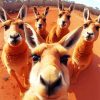 Australian Kangaroos paint by numbers