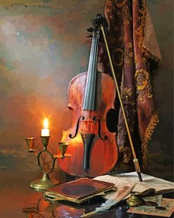 Violin And Candle paint by numbers