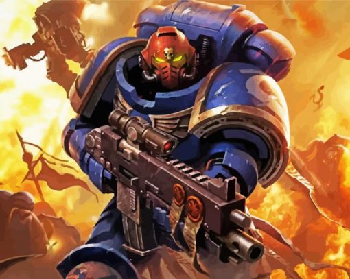 Aesthetic Warhammer 40k paint by numbers