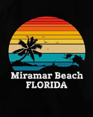 Miramar Beach Poster Paint By Numbers