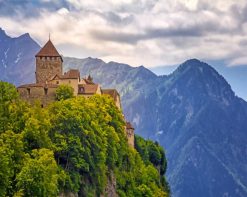 Castle In Mount Peak Liechtenstein Paint By Numbers