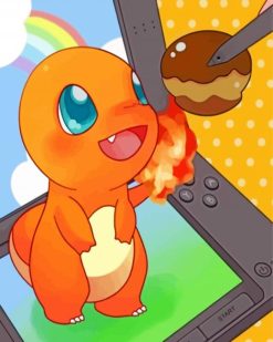 Cute Pokemon Charmander Paint By Numbers