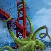 Cthulhu In Golden Gate Bridge Paint By Numbers